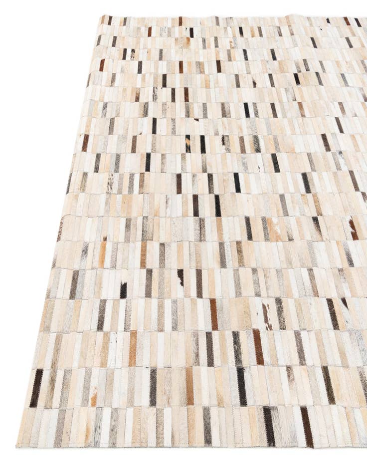 Detail image of  5' 1 x 7' 10 Cowhide Stocks Rug