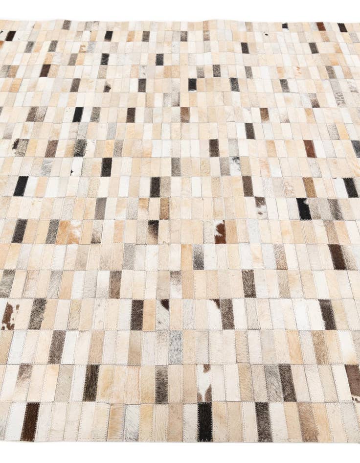 Detail image of  5' 1 x 7' 10 Cowhide Stocks Rug