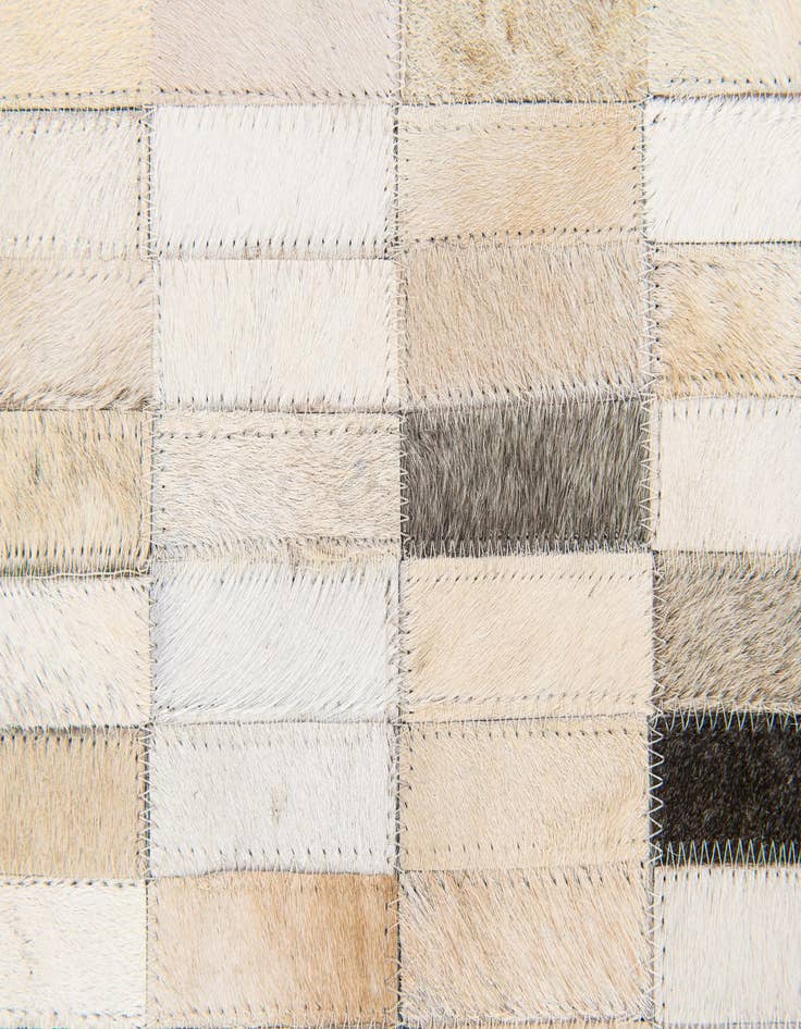 Detail image of  5' 1 x 7' 10 Cowhide Stocks Rug