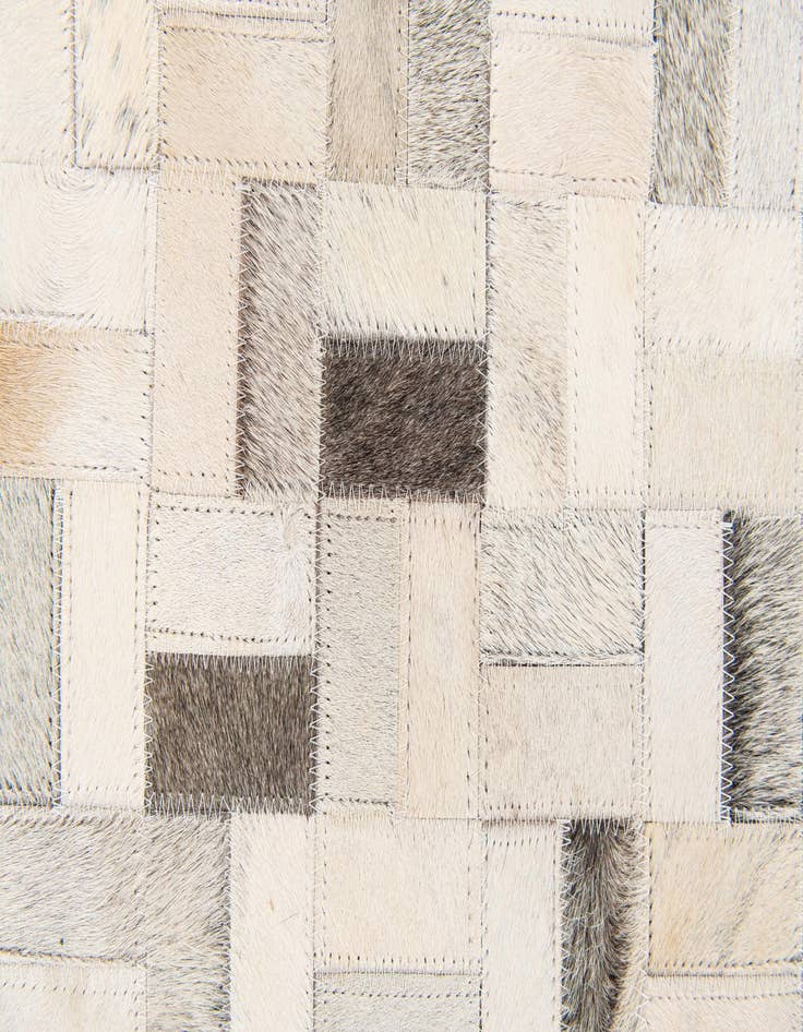 Detail image of  5' 3 x 7' 6 Cowhide Stocks Rug
