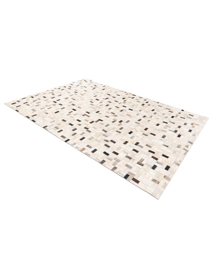 Detail image of  5' 3 x 7' 5 Cowhide Stocks Rug