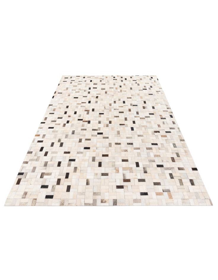 Detail image of  5' 3 x 7' 5 Cowhide Stocks Rug