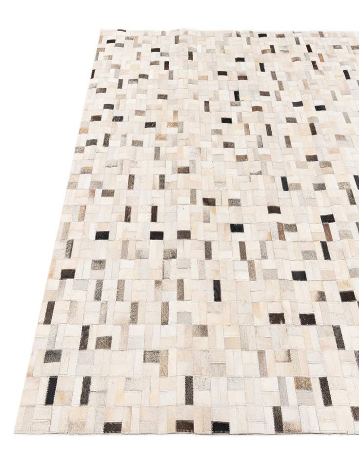 Detail image of  5' 3 x 7' 5 Cowhide Stocks Rug