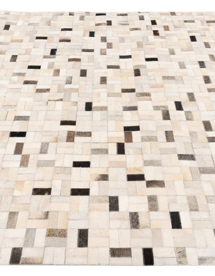 Detail image of  5' 3 x 7' 5 Cowhide Stocks Rug