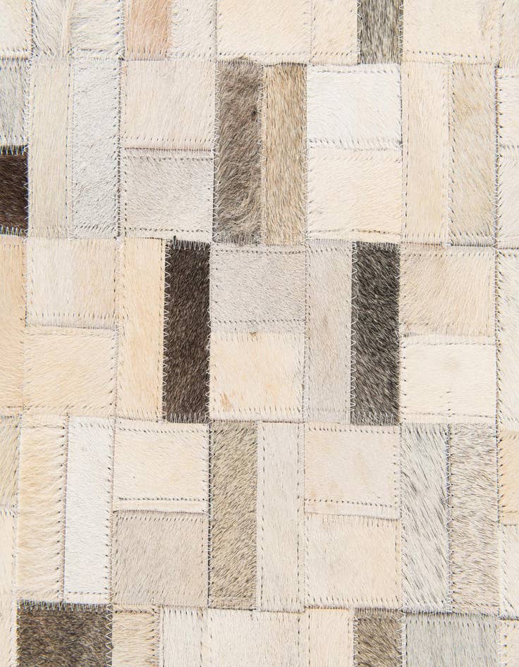Detail image of  5' 3 x 7' 5 Cowhide Stocks Rug
