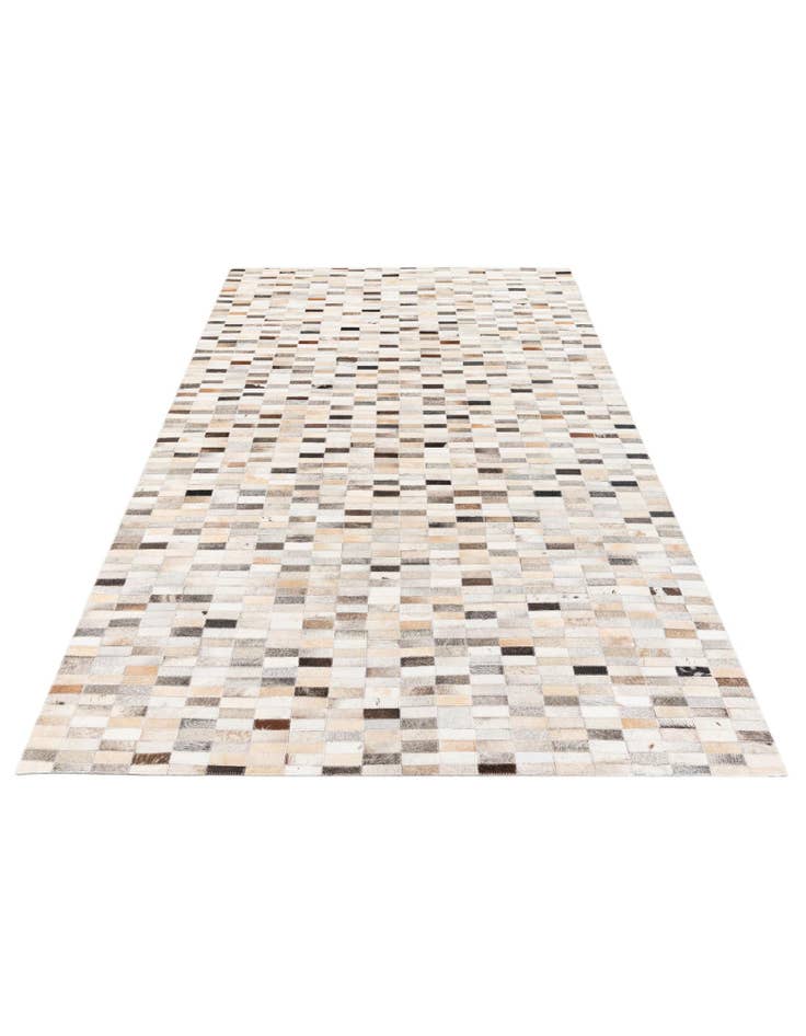 Detail image of  5' 1 x 7' 10 Cowhide Stocks Rug