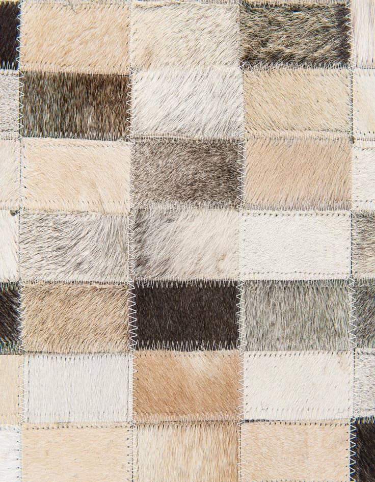 Detail image of  5' 1 x 7' 10 Cowhide Stocks Rug