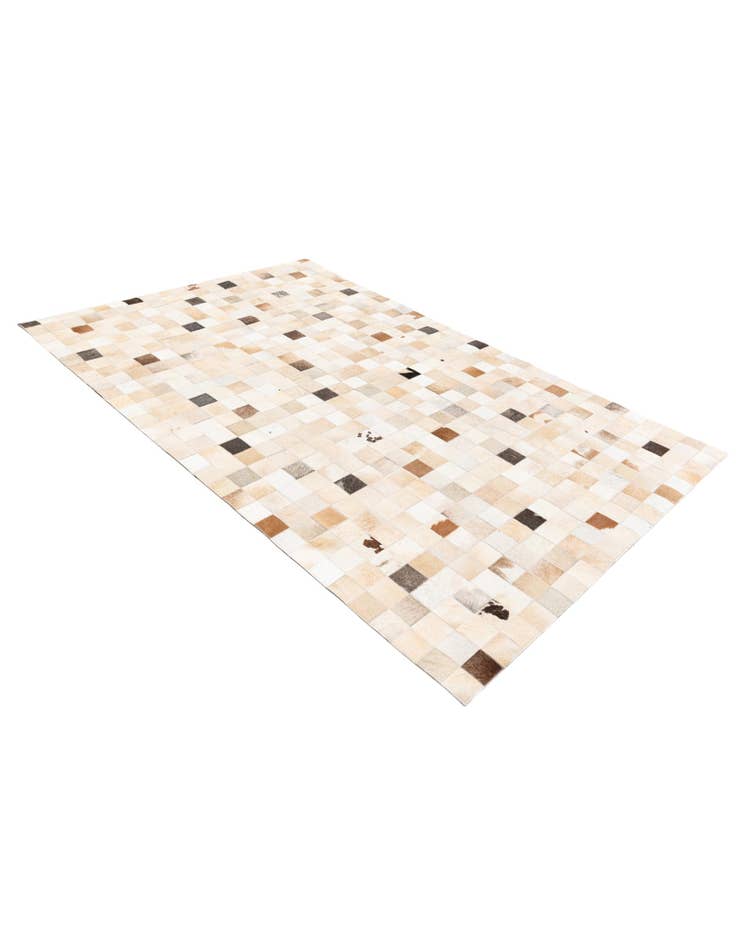 Detail image of  5' 1 x 7' 10 Cowhide Stocks Rug