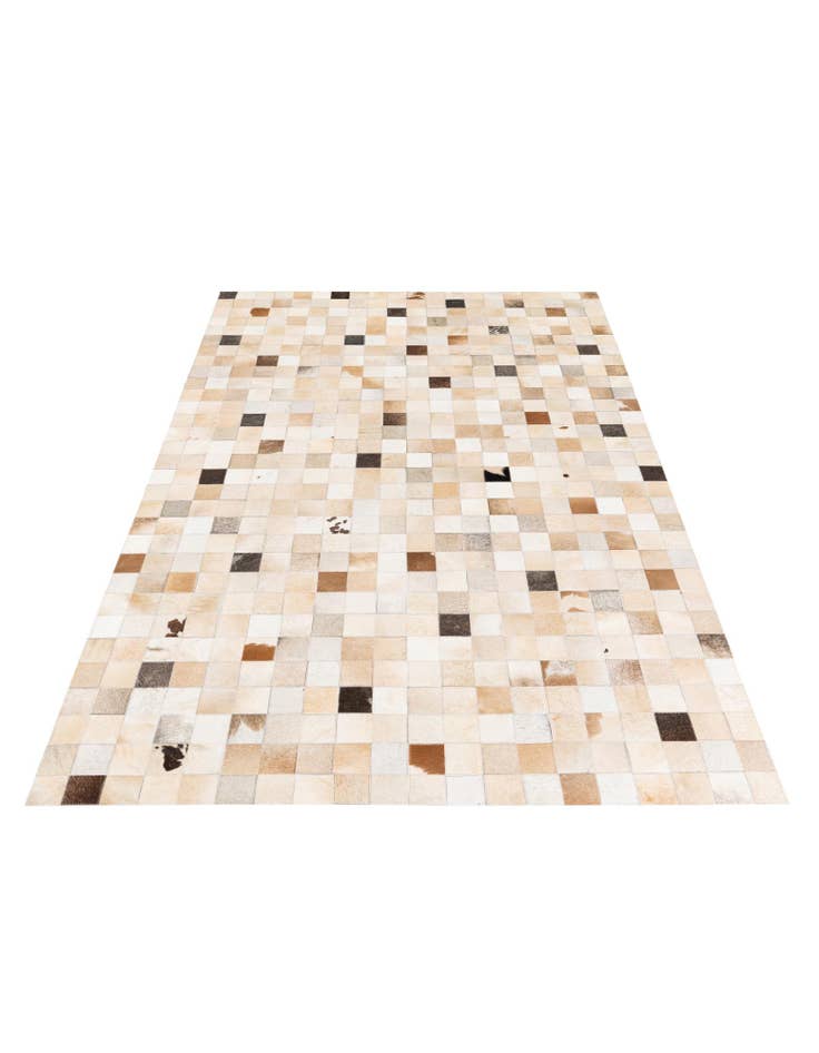 Detail image of  5' 1 x 7' 10 Cowhide Stocks Rug