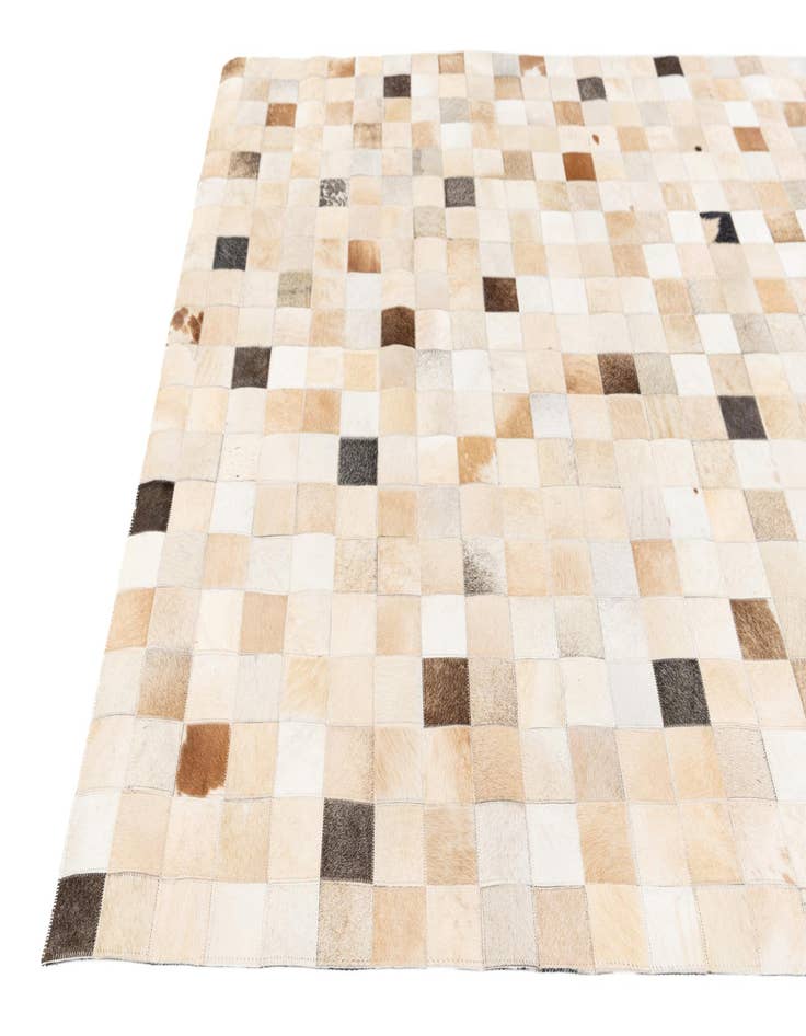 Detail image of  5' 1 x 7' 10 Cowhide Stocks Rug
