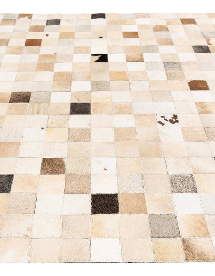 Detail image of  5' 1 x 7' 10 Cowhide Stocks Rug