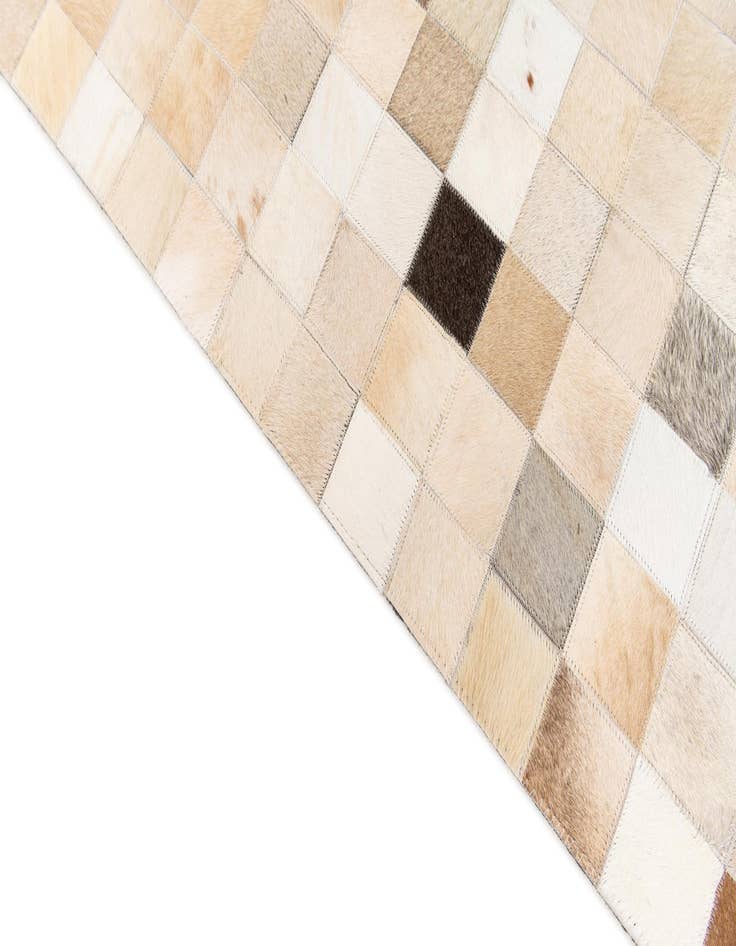 Detail image of  5' 1 x 7' 10 Cowhide Stocks Rug