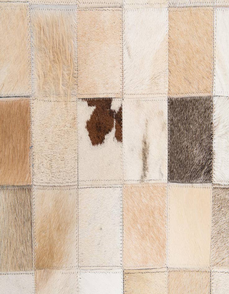 Detail image of  5' 1 x 7' 10 Cowhide Stocks Rug