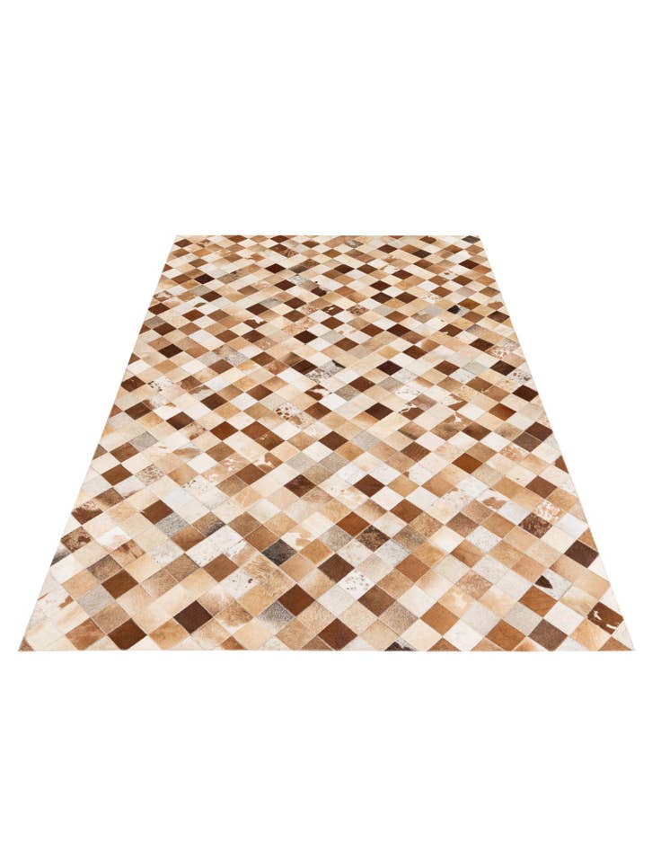Detail image of  5' 1 x 7' 11 Cowhide Stocks Rug