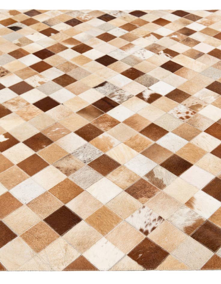 Detail image of  5' 1 x 7' 11 Cowhide Stocks Rug