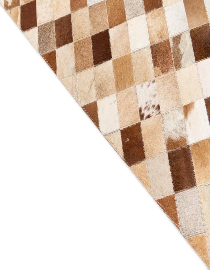 Detail image of  5' 1 x 7' 11 Cowhide Stocks Rug