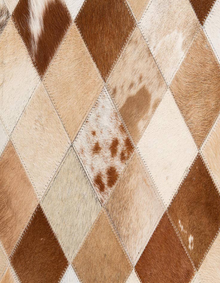 Detail image of  5' 1 x 7' 11 Cowhide Stocks Rug