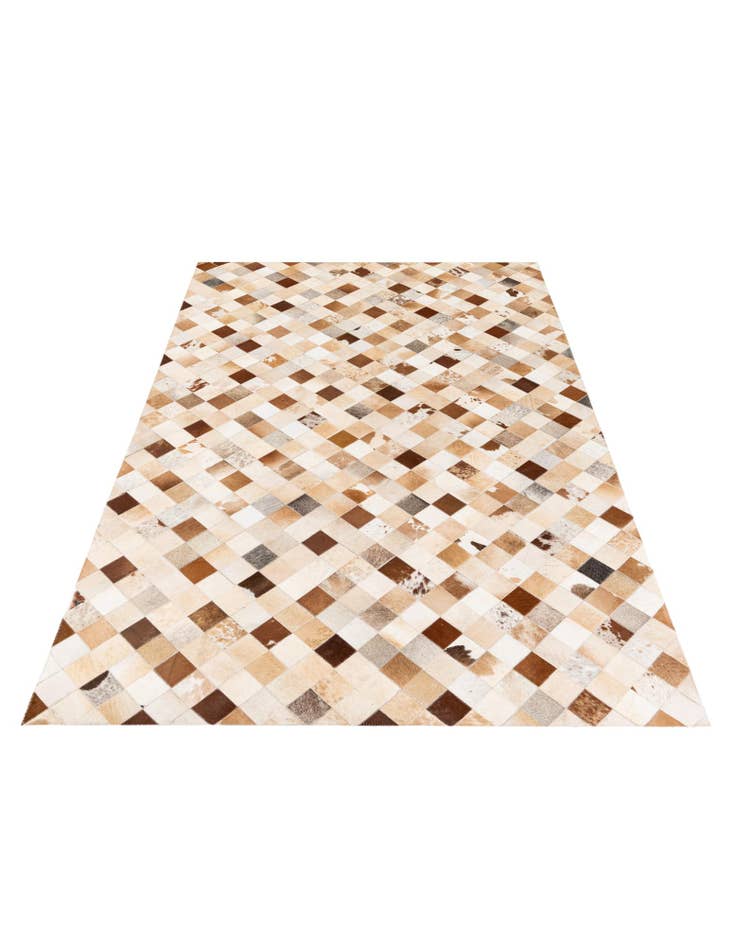 Detail image of  5' 1 x 7' 11 Cowhide Stocks Rug