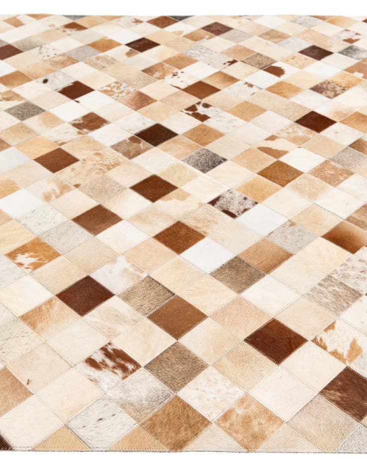 Detail image of  5' 1 x 7' 11 Cowhide Stocks Rug