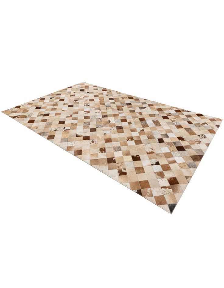 Detail image of  5' 2 x 8' 1 Cowhide Stocks Rug