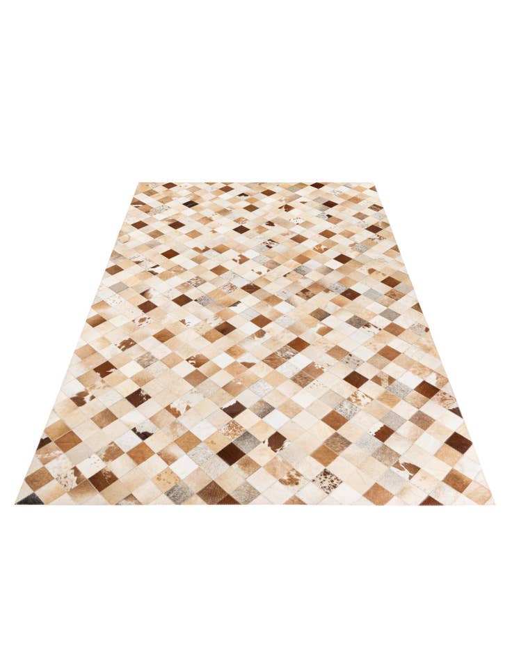 Detail image of  5' 2 x 8' 1 Cowhide Stocks Rug