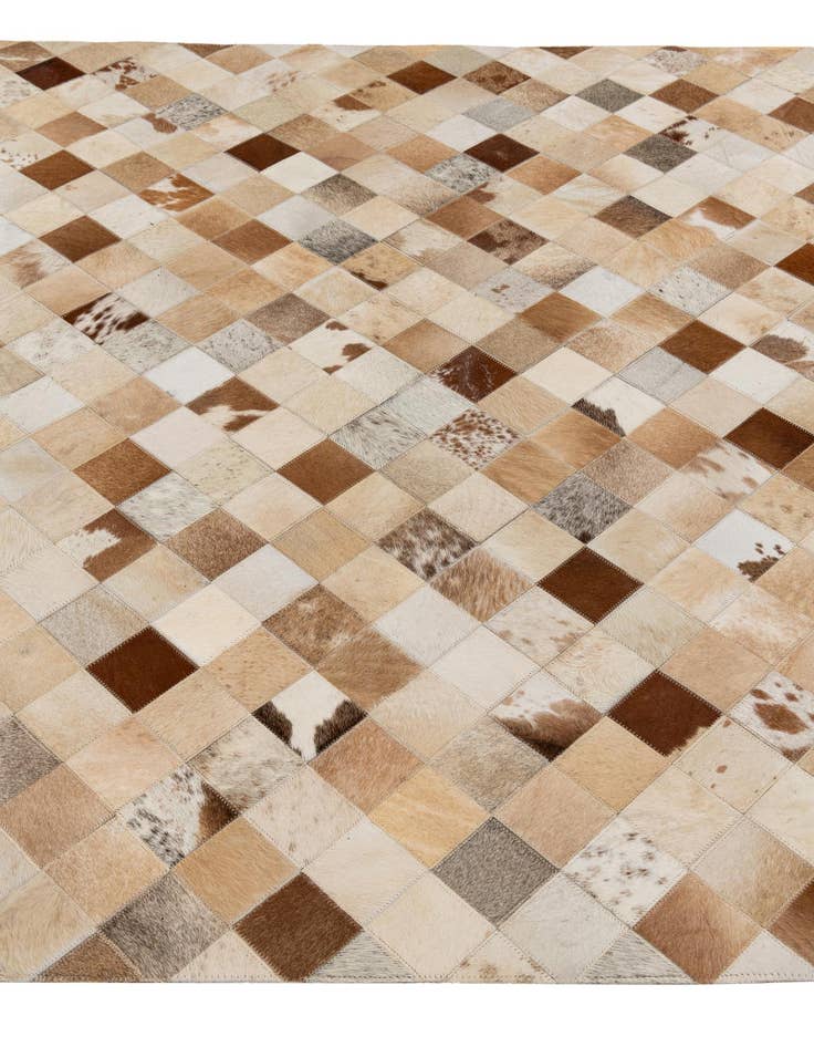 Detail image of  5' 2 x 8' 1 Cowhide Stocks Rug