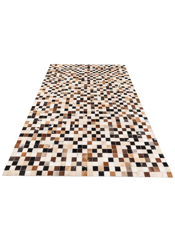 Detail image of  5' x 8' Cowhide Stocks Rug