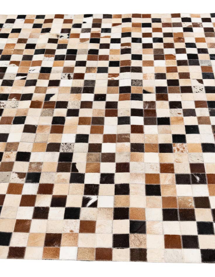 Detail image of  5' x 8' Cowhide Stocks Rug