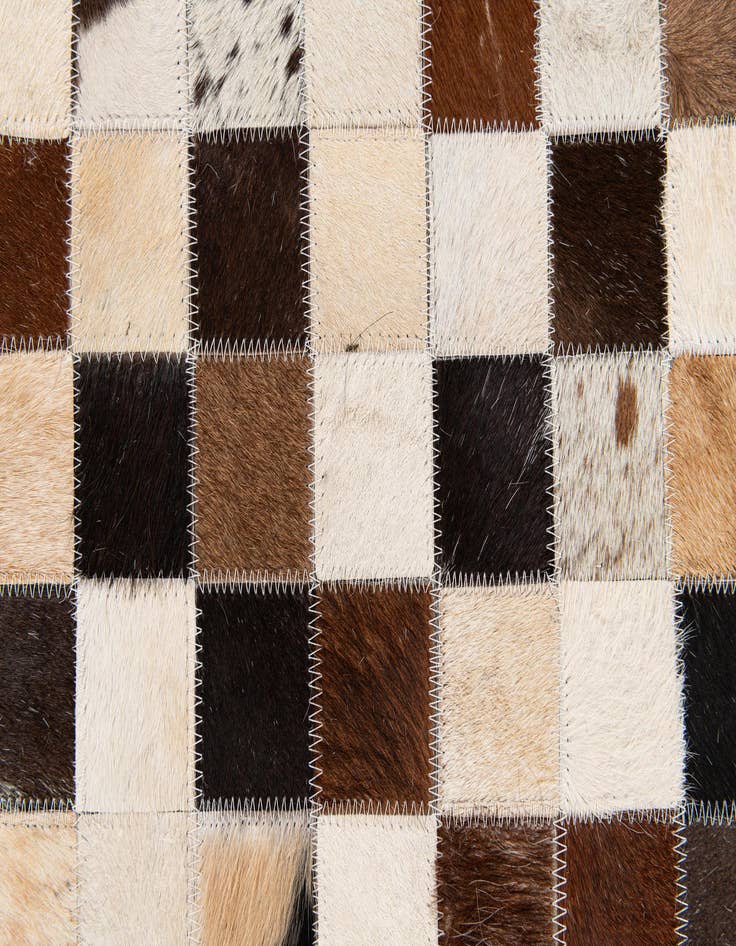 Detail image of  5' x 8' Cowhide Stocks Rug