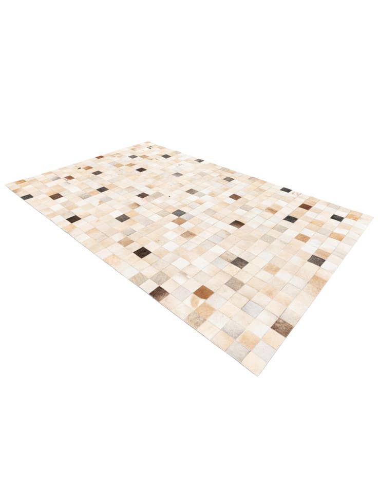 Detail image of  5' 1 x 7' 11 Cowhide Stocks Rug