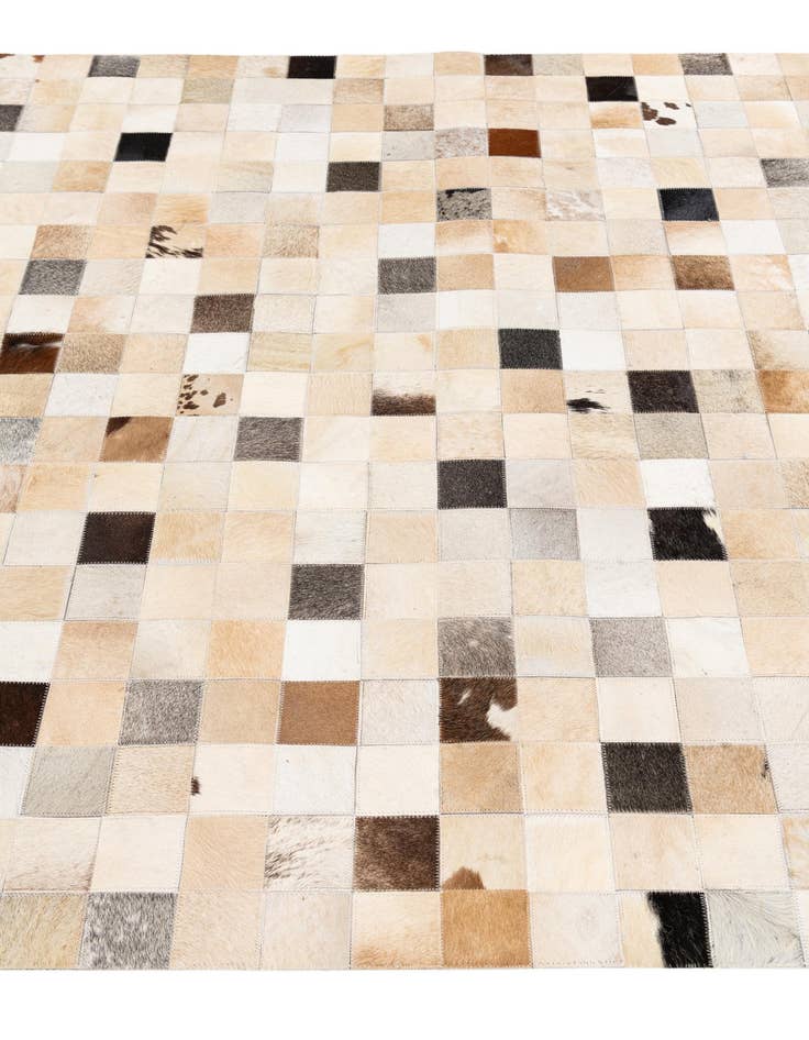 Detail image of  5' 1 x 7' 10 Cowhide Stocks Rug