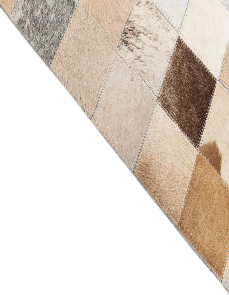 Detail image of  5' 1 x 7' 10 Cowhide Stocks Rug