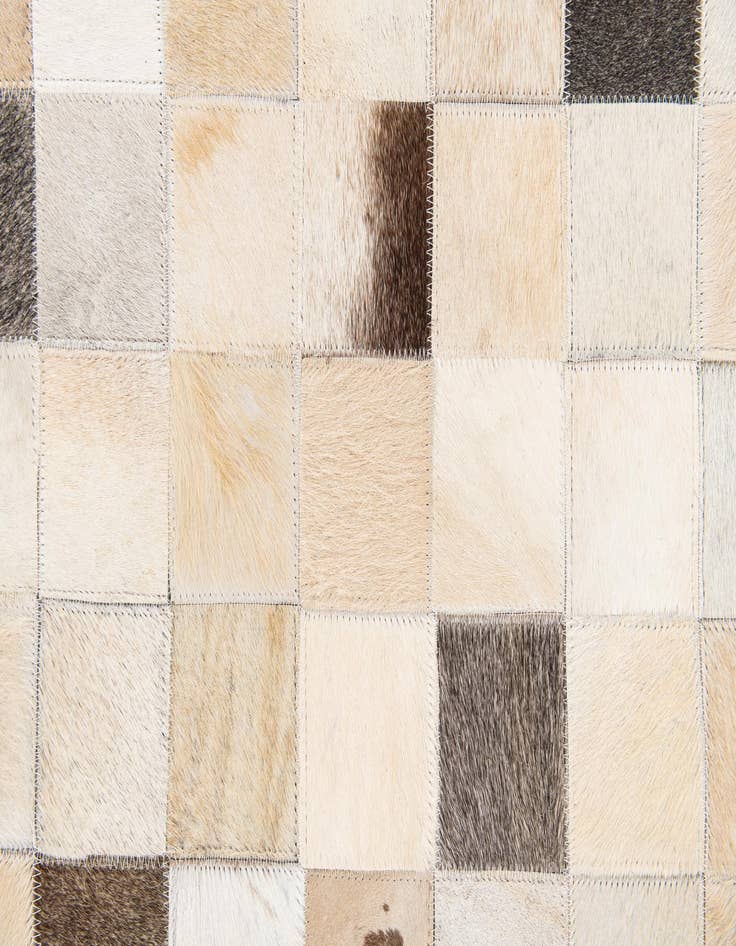 Detail image of  5' 1 x 7' 10 Cowhide Stocks Rug