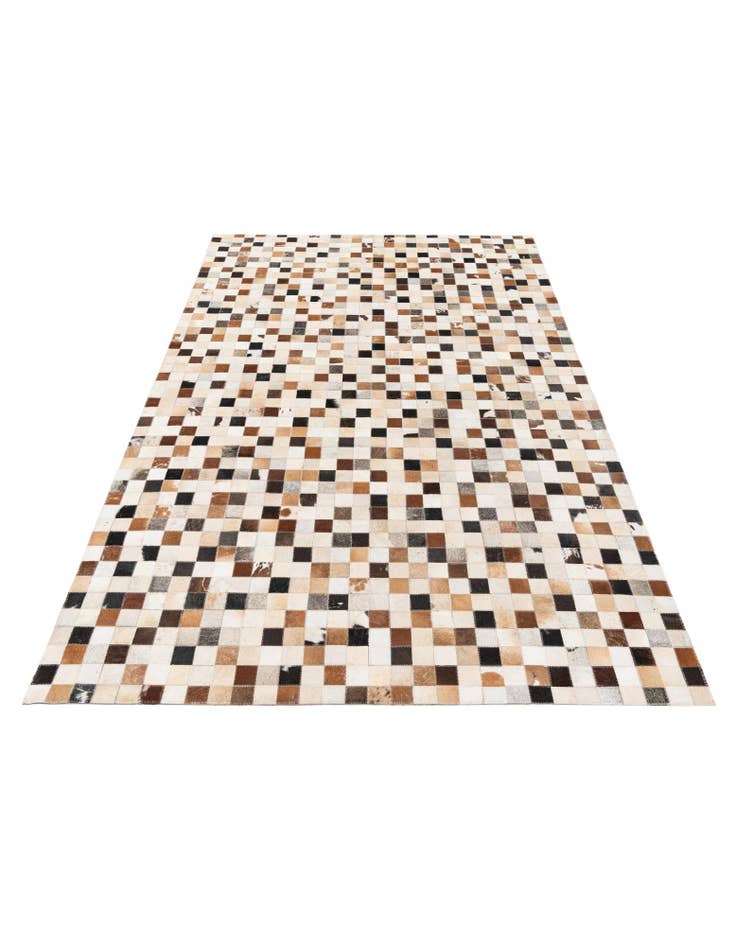 Detail image of  5' x 8' Cowhide Stocks Rug