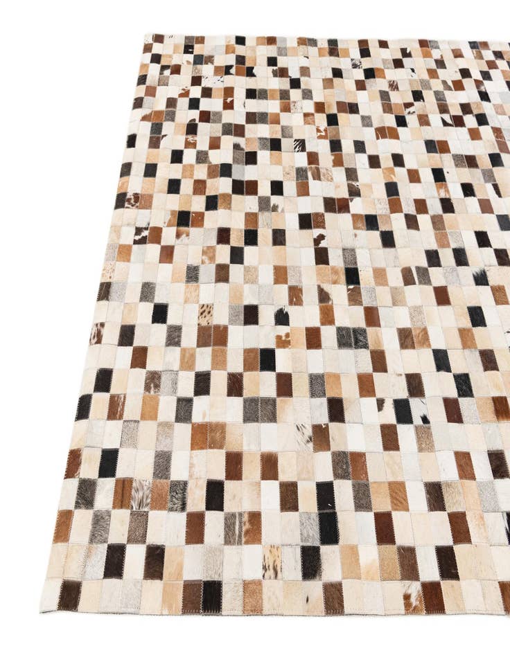 Detail image of  5' x 8' Cowhide Stocks Rug