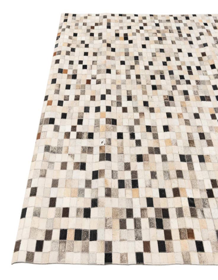 Detail image of  5' 1 x 7' 11 Cowhide Stocks Rug