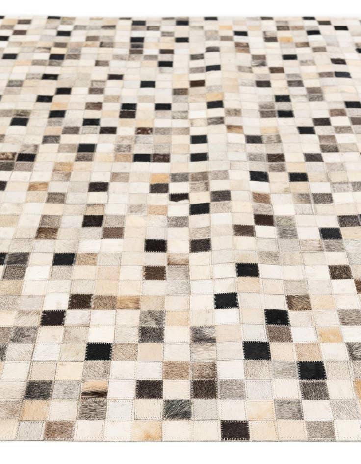 Detail image of  5' 1 x 7' 11 Cowhide Stocks Rug