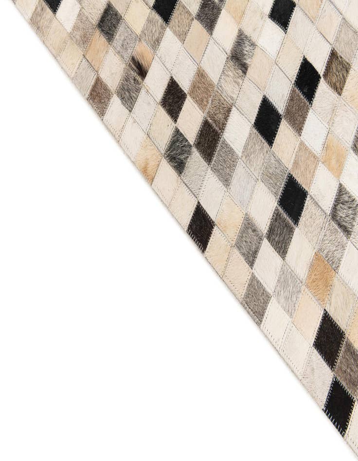 Detail image of  5' 1 x 7' 11 Cowhide Stocks Rug