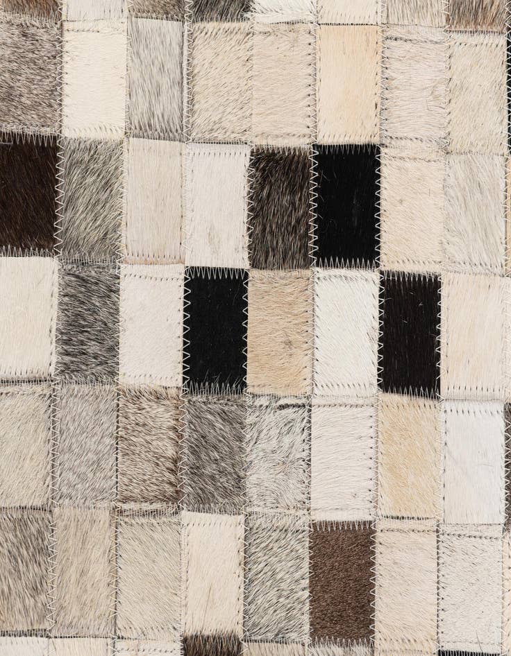Detail image of  5' 1 x 7' 11 Cowhide Stocks Rug