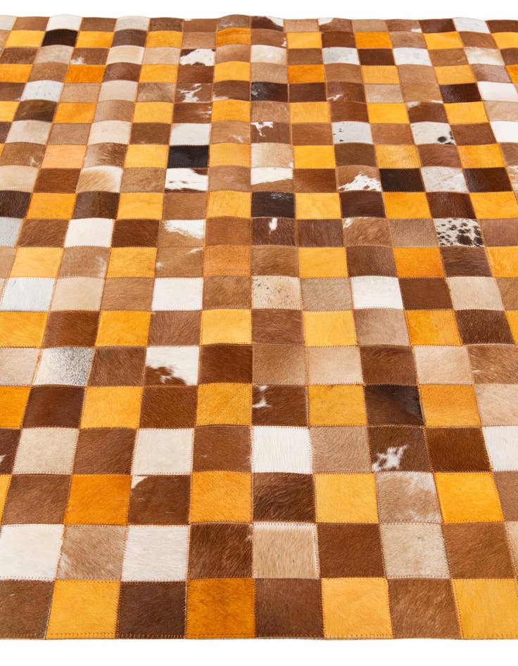 Detail image of  5' x 7' 11 Cowhide Stocks Rug