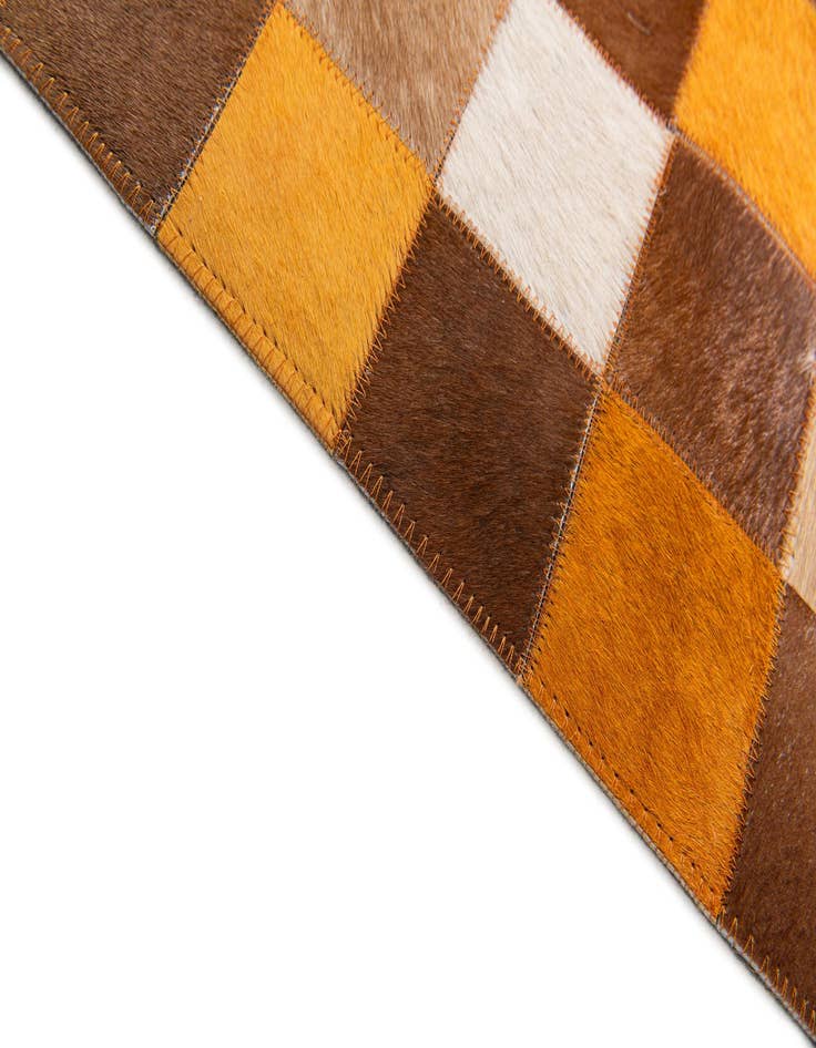 Detail image of  5' x 7' 11 Cowhide Stocks Rug