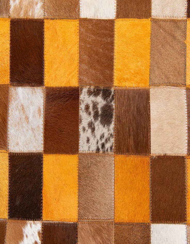 Detail image of  5' x 7' 11 Cowhide Stocks Rug