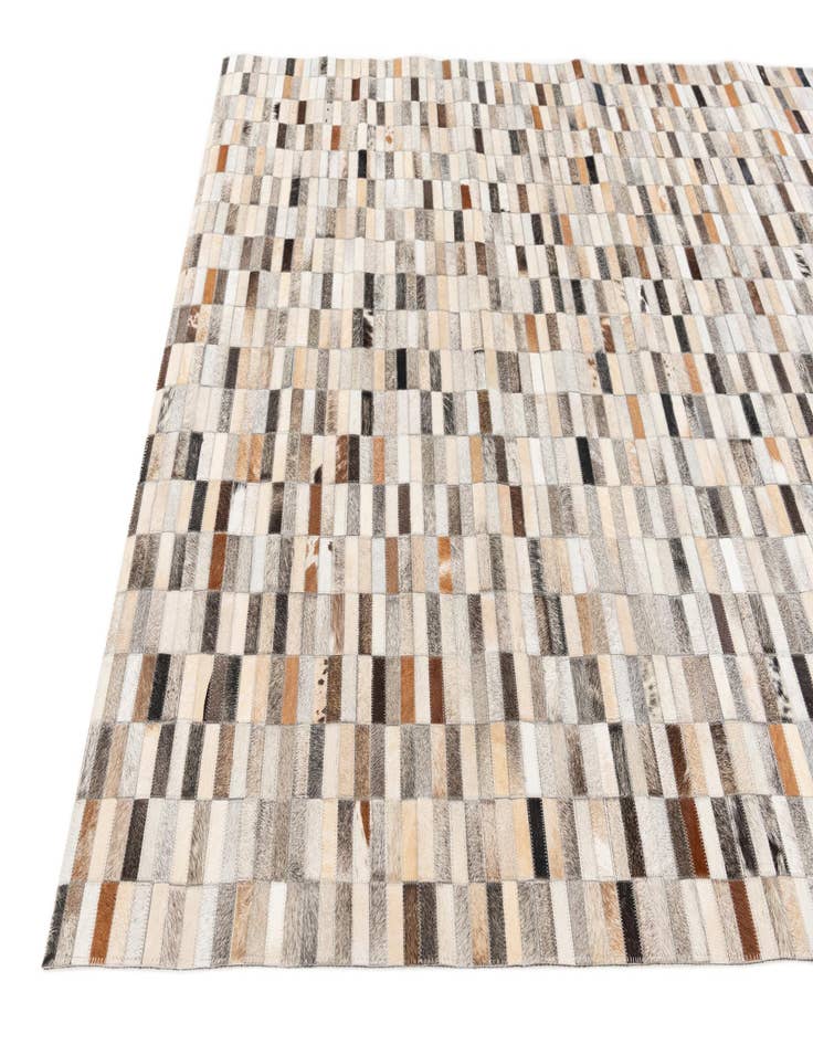 Detail image of  5' 1 x 7' 11 Cowhide Stocks Rug