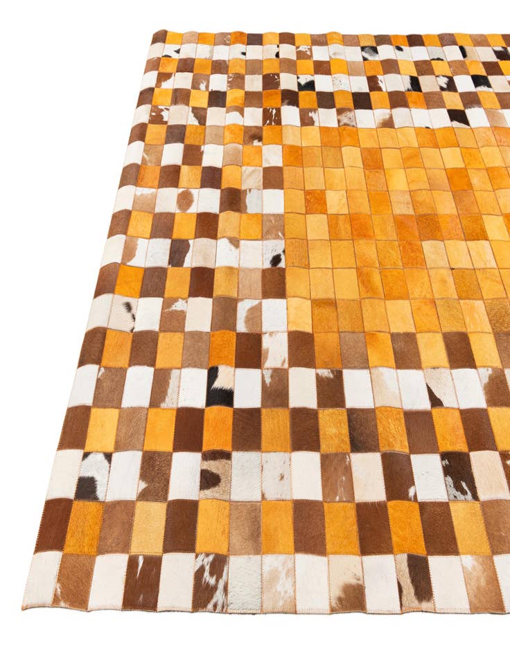 Detail image of  5' x 8' Cowhide Stocks Rug