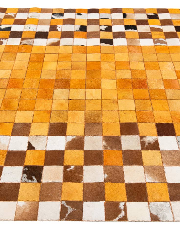 Detail image of  5' x 8' Cowhide Stocks Rug