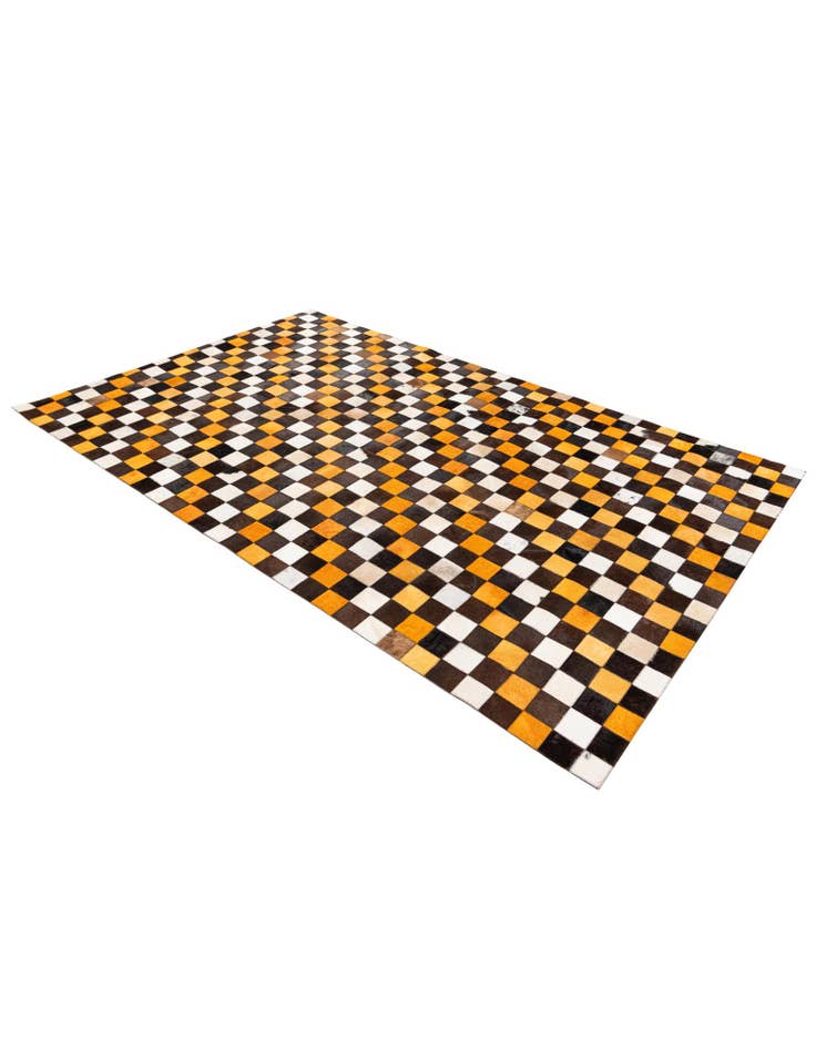 Detail image of  5' 2 x 8' 1 Cowhide Stocks Rug