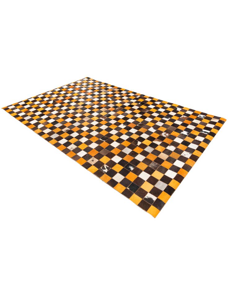 Detail image of  5' 2 x 8' Cowhide Stocks Rug