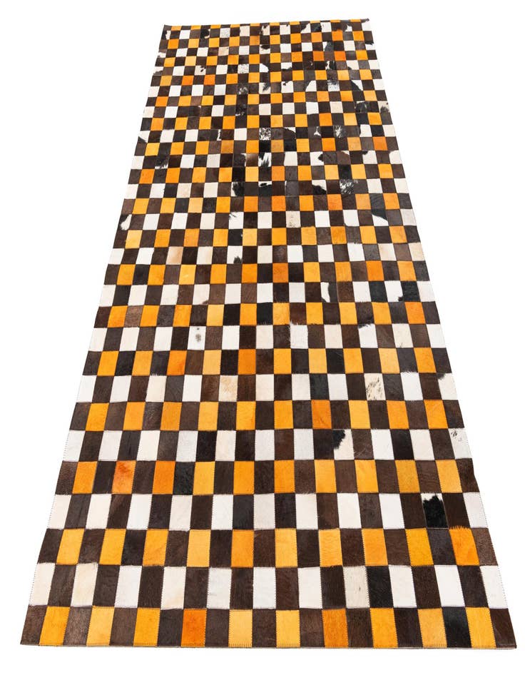 Detail image of  5' 1 x 8' Cowhide Stocks Rug