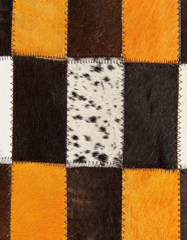 Detail image of  5' 1 x 8' Cowhide Stocks Rug