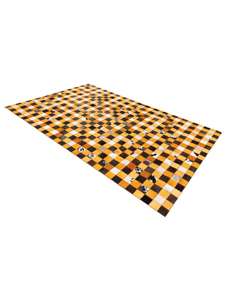 Detail image of  5' 2 x 8' Cowhide Stocks Rug